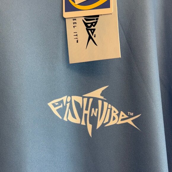 Fish n Vibe Men's Long Sleeve Sun Protection Performance Fishing Tee - XXL - NWT - Picture 7 of 9